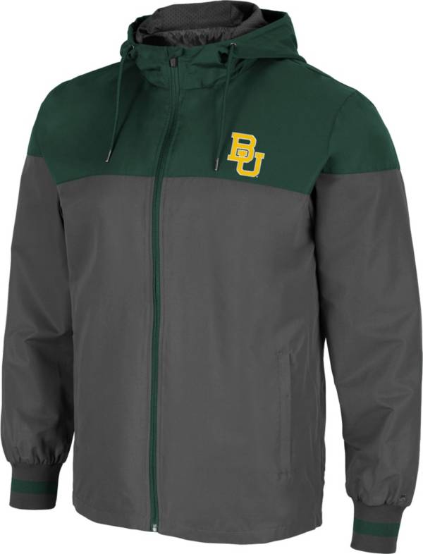 Colosseum Men's Baylor Bears Grey Game Night Full-Zip Jacket product image