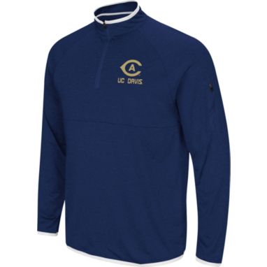 sorry, Colosseum Men's UC Davis Aggies Aggie Blue Rival Quarter-Zip Pullover Shirt is currently out of stock