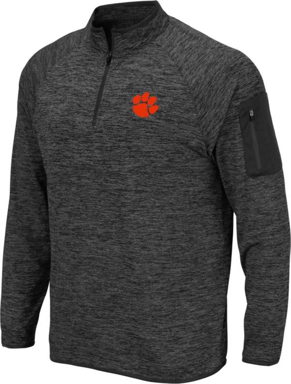 Colosseum Men's Clemson Tigers Grey Quarter-Zip Pullover Shirt