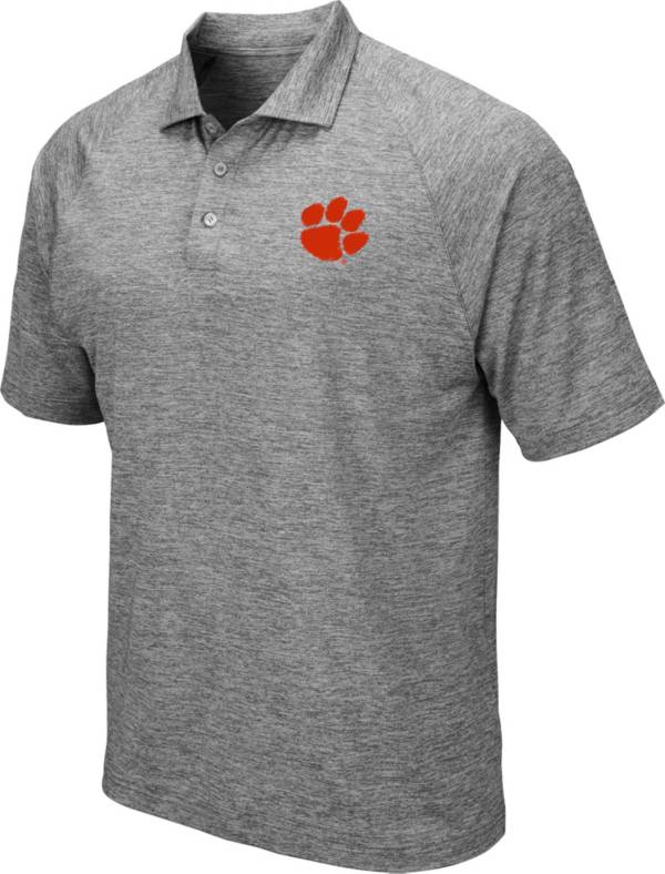 Colosseum Men's Clemson Tigers Grey Polo