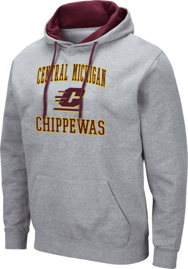 Colosseum Men's Central Michigan Chippewas Grey Pullover Hoodie