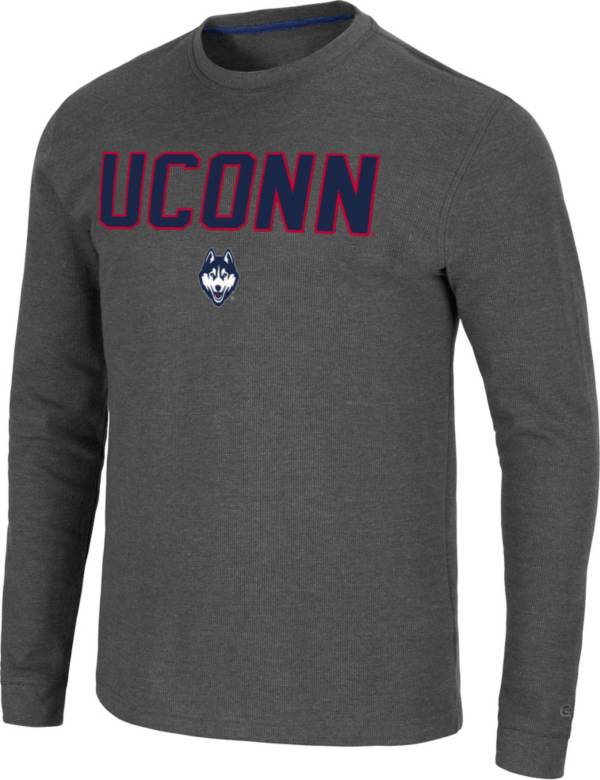 Colosseum Men's UConn Huskies Grey Dragon Long Sleeve Thermal T-Shirt