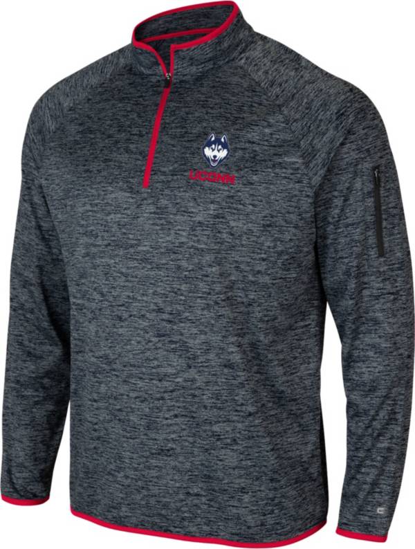 Colosseum Men's UConn Huskies Navy Quarter-Zip Pullover Shirt