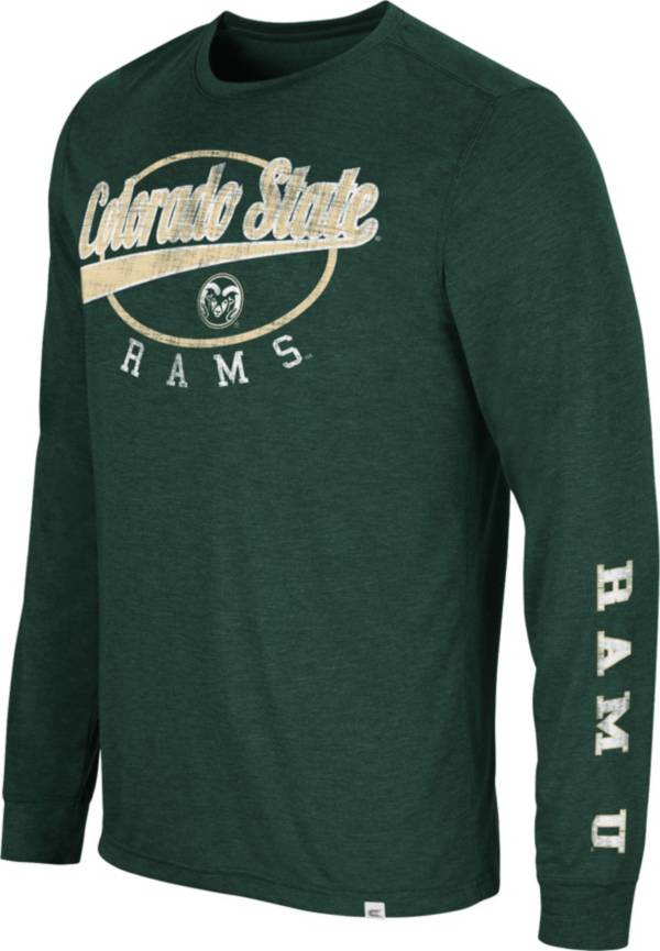 Colosseum Men's Colorado State Rams Green Far Out! Long Sleeve T-Shirt product image