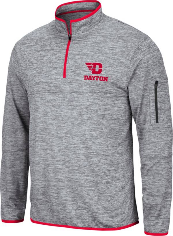 Colosseum Men's Dayton Flyers Grey Quarter-Zip Pullover Shirt