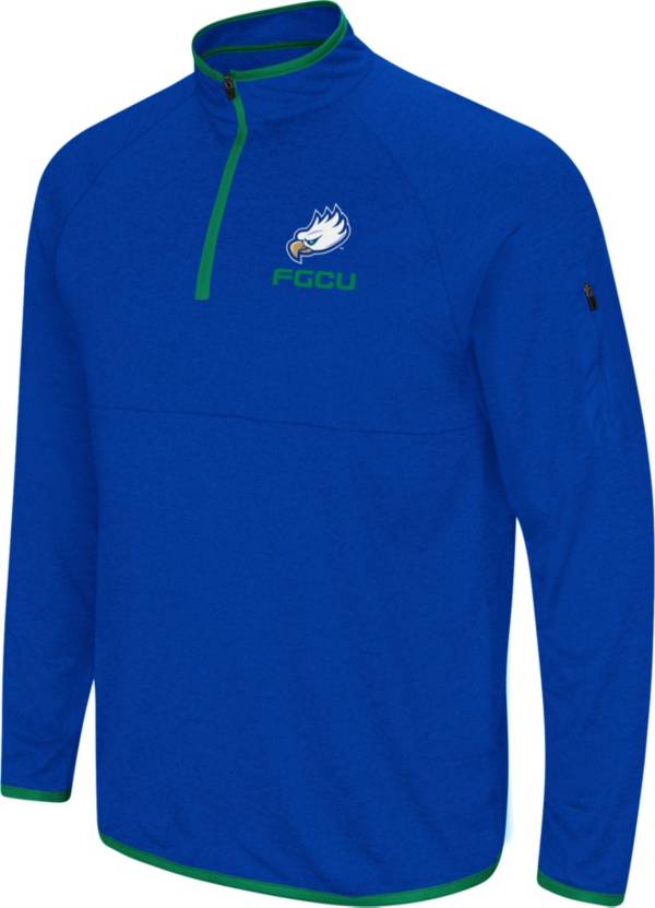 Colosseum Men's Florida Gulf Coast Eagles Colbalt Blue Rival Quarter-Zip Pullover Shirt