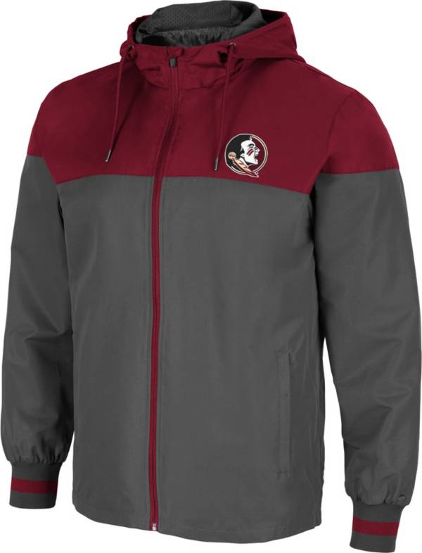 Colosseum Men's Florida State Seminoles Grey Game Night Full-Zip Jacket