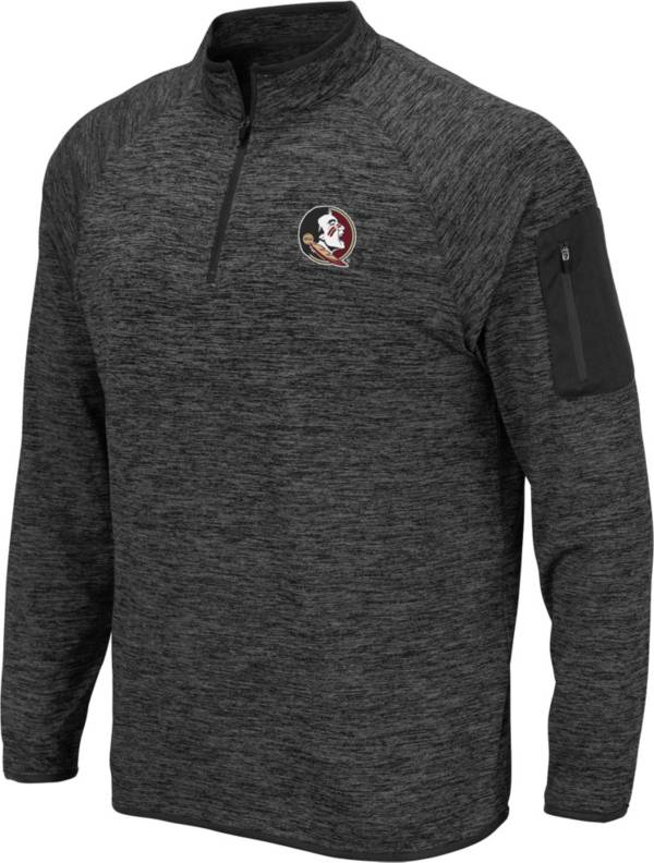 Colosseum Men's Florida State Seminoles Grey Quarter-Zip Shirt