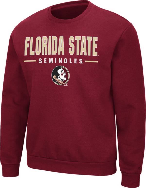 Colosseum Men's Florida State Seminoles Garnet Time Machine Crew Pullover Sweatshirt