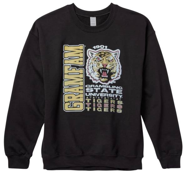 Men's Colosseum Black Grambling Tigers Tie-Dye Pullover Hoodie