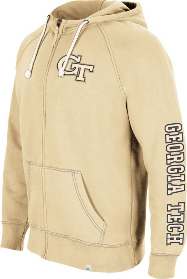 Colosseum Men's Georgia Tech Yellow Jackets Gold Intervention Full-Zip Hoodie product image