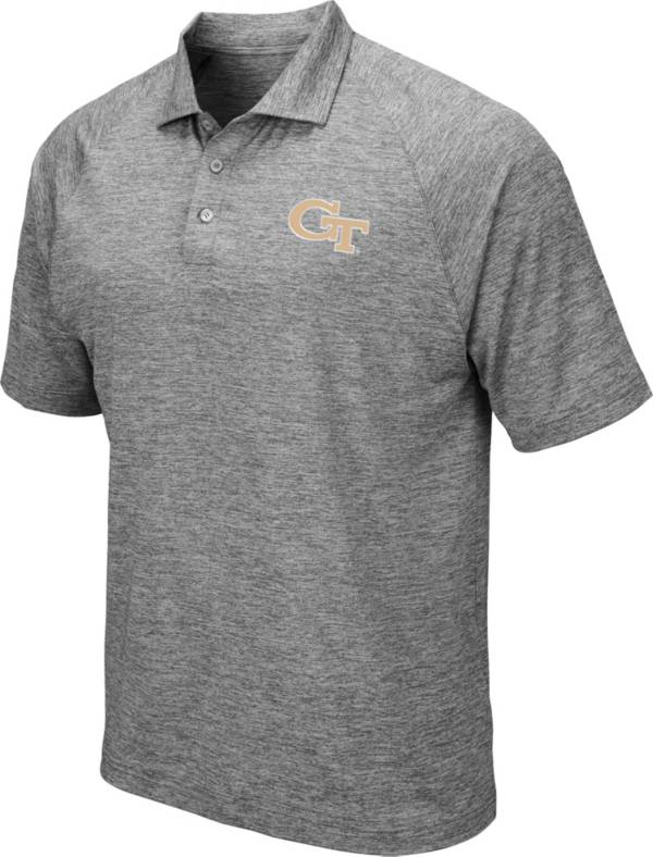 Colosseum Men's Georgia Tech Yellow Jackets Grey Polo