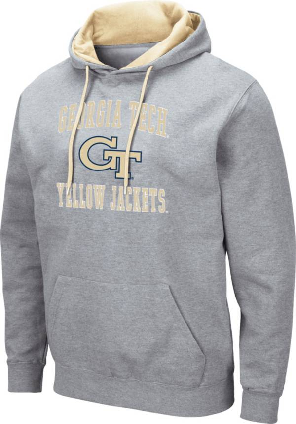 Colosseum Men's Georgia Tech Yellow Jackets Grey Pullover Hoodie