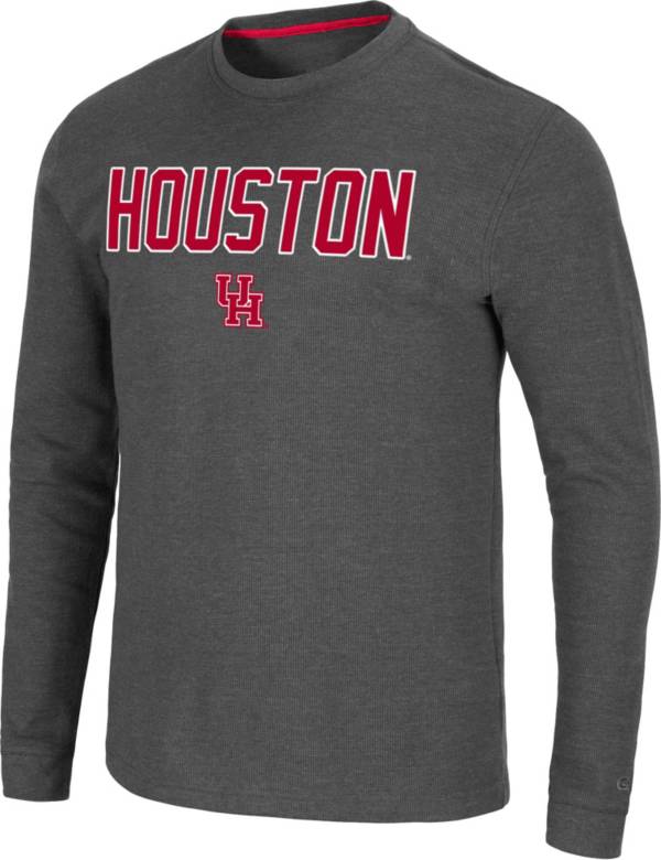 Colosseum Men's Houston Cougars Grey Dragon Long Sleeve Thermal T-Shirt