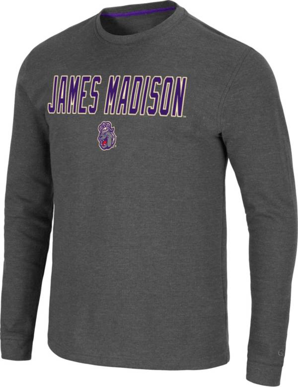 Colosseum Men's James Madison Dukes Grey Dragon Long Sleeve Thermal T-Shirt