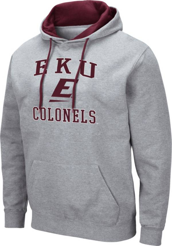 Colosseum Men's Eastern Kentucky Colonels Grey Pullover Hoodie