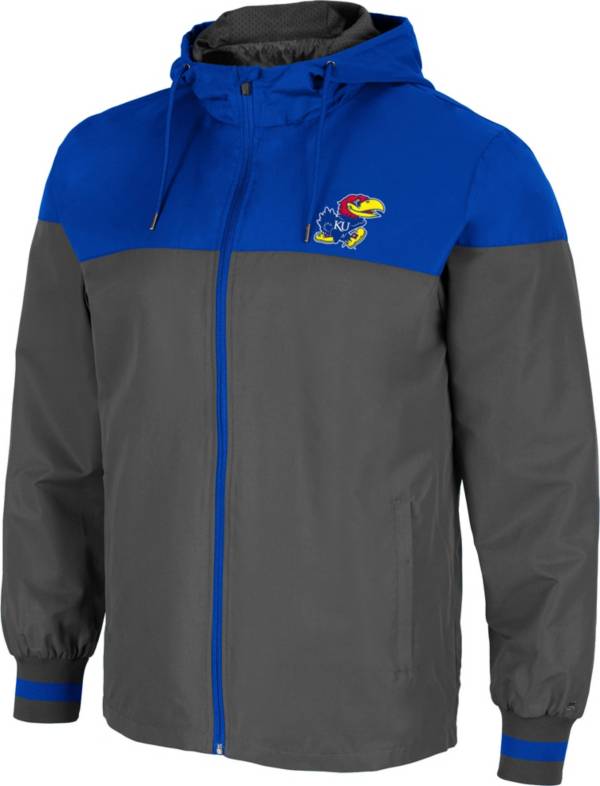 Colosseum Men's Kansas Jayhawks Grey Game Night Full-Zip Jacket product image
