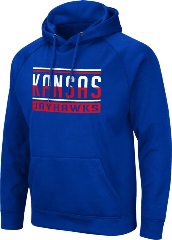 Colosseum Men's Kansas Jayhawks Blue Pullover Hoodie