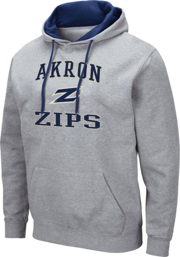 Colosseum Men's Akron Zips Grey Pullover Hoodie