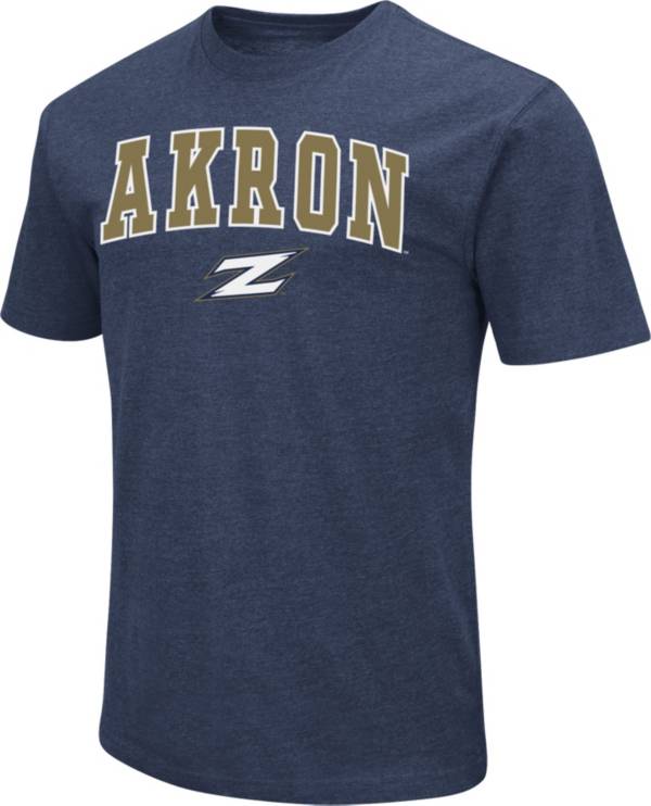 Colosseum Men's Akron Zips Navy Dual Blend T-Shirt