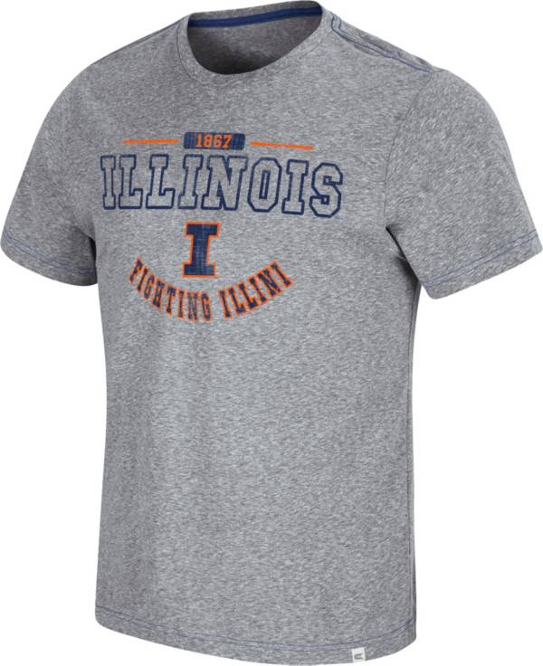 Colosseum Men's Illinois Fighting Illini Grey Tannen T-Shirt