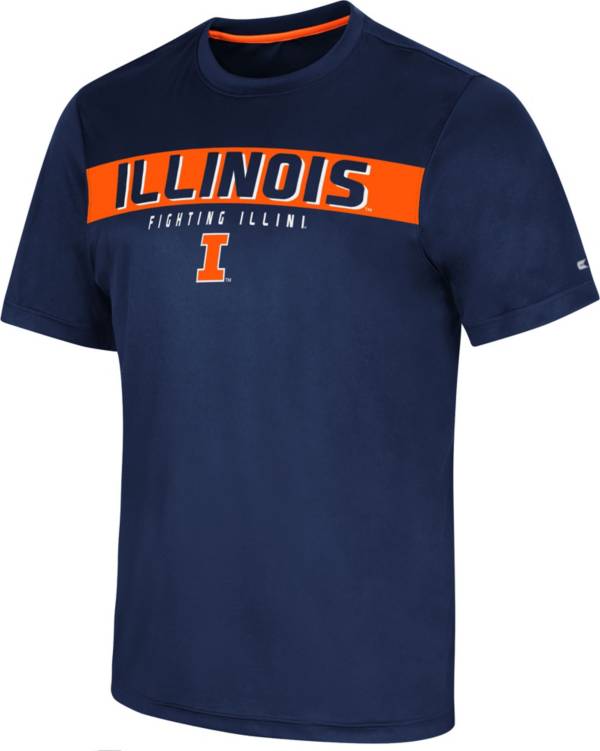 Colosseum Men's Illinois Fighting Illini Blue Mosbius T-Shirt