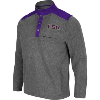 sorry, Colosseum Men's LSU Tigers Grey Huff Quarter-Snap Pullover Jacket is currently out of stock