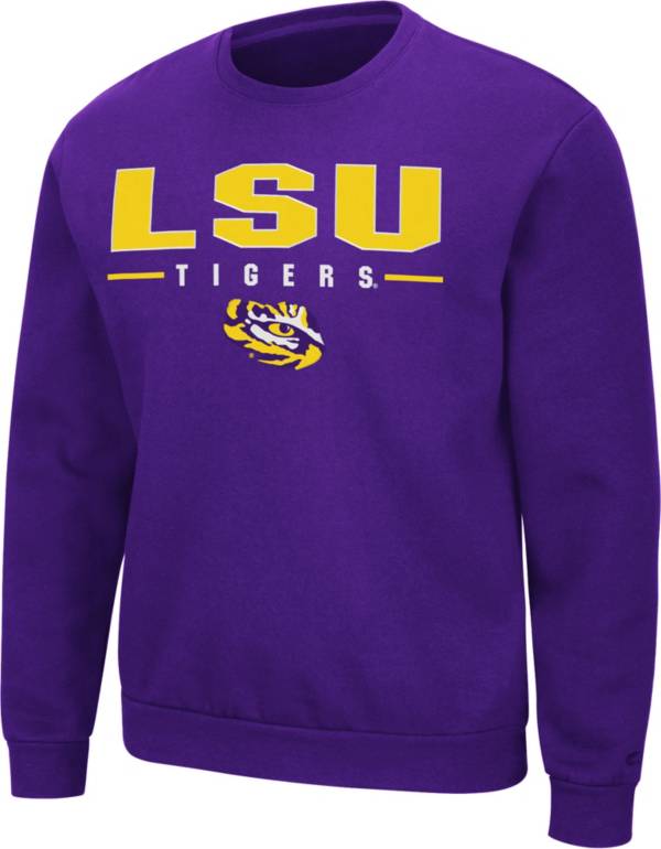 Colosseum Men's LSU Tigers Purple Time Machine Crew Pullover Sweatshirt product image