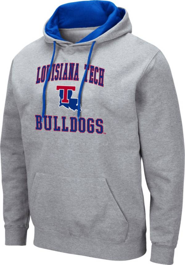 Colosseum Men's Louisiana Tech Bulldogs Grey Pullover Hoodie