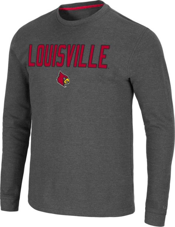 Colosseum Men's Louisville Cardinals Grey Dragon Long Sleeve Thermal T-Shirt product image