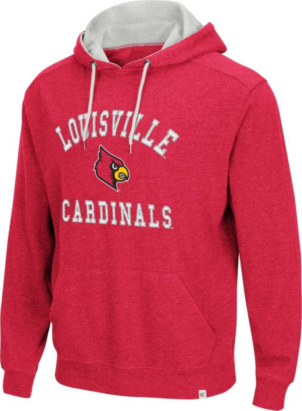 Colosseum Men's Louisville Cardinals Cardinal Red Pullover Hoodie