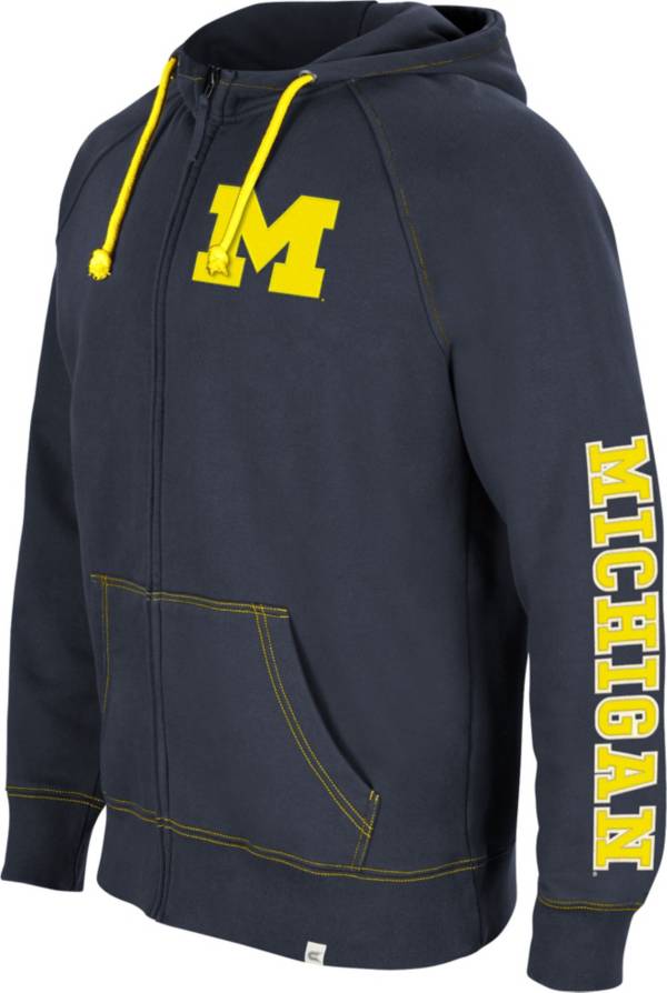 Colosseum Men's Michigan Wolverines Blue Intervention Full-Zip Hoodie product image