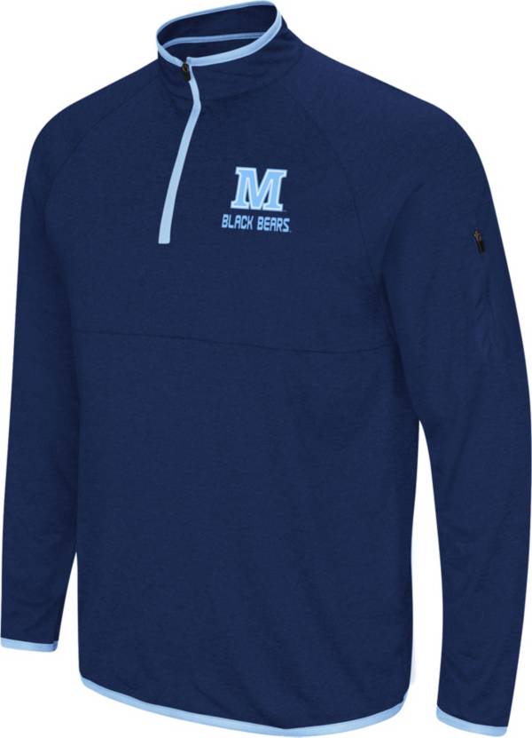 Colosseum Men's Maine Black Bears Blue Rival Quarter-Zip Pullover Shirt