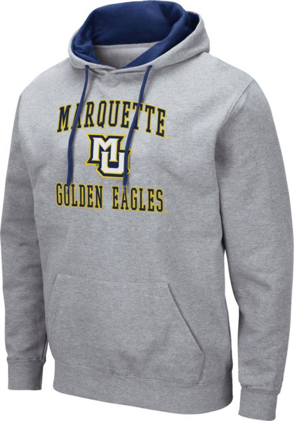 Colosseum Men's Marquette Golden Eagles Grey Pullover Hoodie