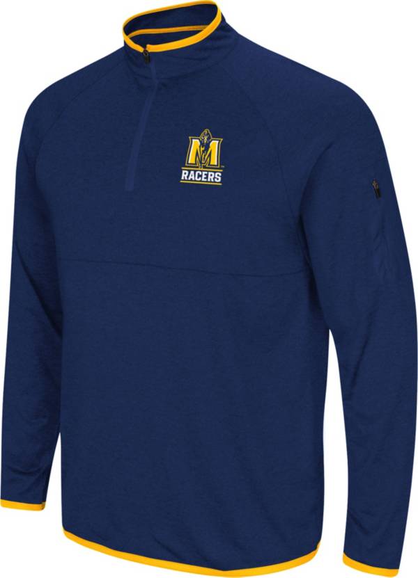 Colosseum Men's Murray State Racers Navy Blue Rival Quarter-Zip Pullover Shirt