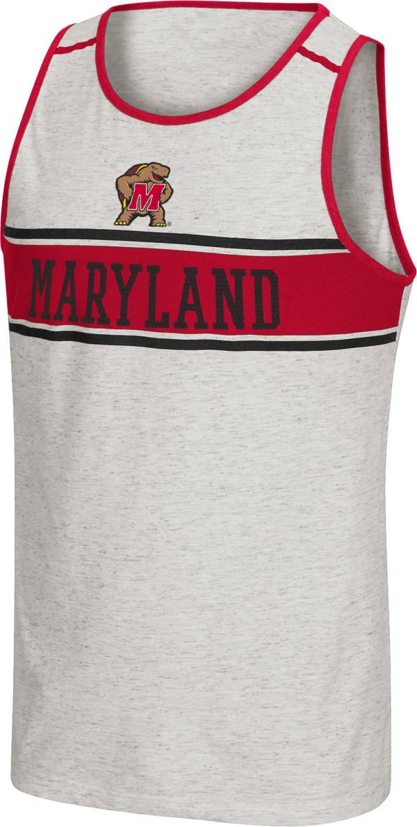 Colosseum Men's Maryland Terrapins White Skateboard Tank Top product image