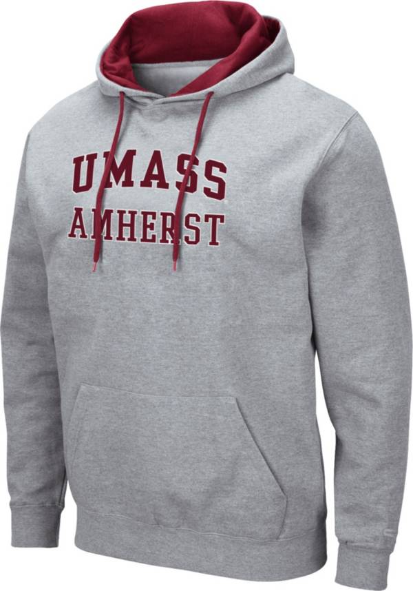 Colosseum Men's UMass Minutemen Grey Pullover Hoodie