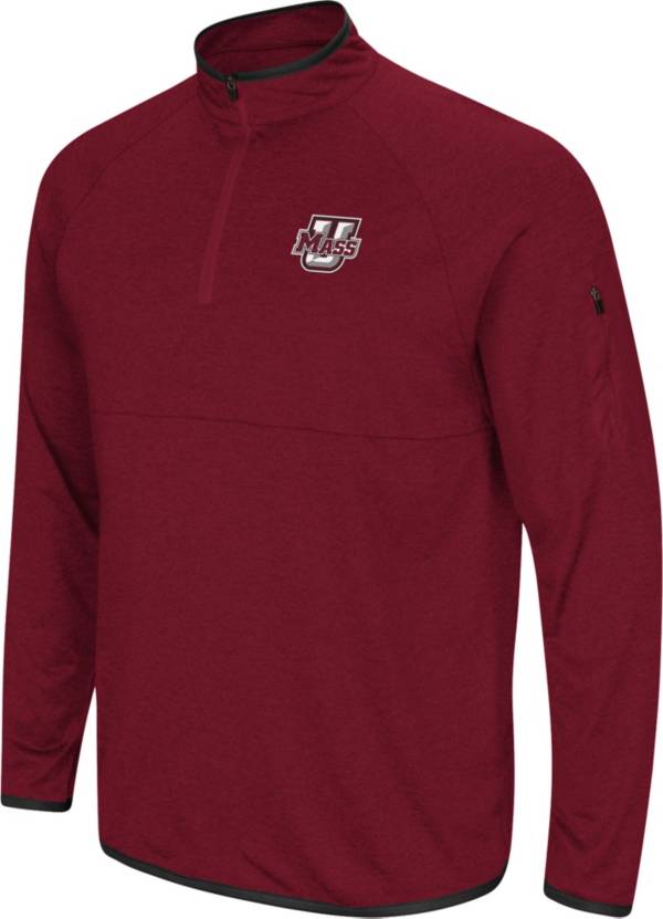 Colosseum Men's UMass Minutemen Maroon Rival Quarter-Zip Pullover Shirt