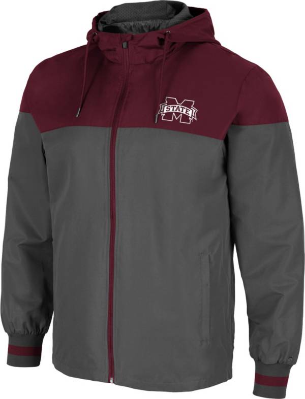 Colosseum Men's Mississippi State Bulldogs Grey Game Night Full-Zip Jacket