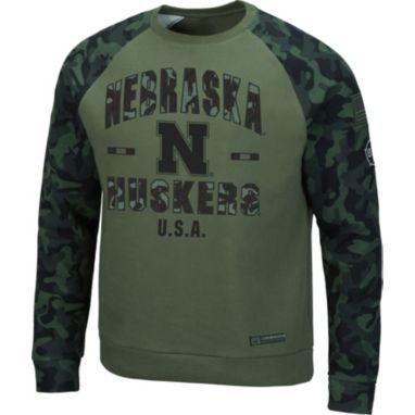 sorry, Colosseum Men's Nebraska Cornhuskers Green OHT Crew Pullover Sweatshirt is currently out of stock