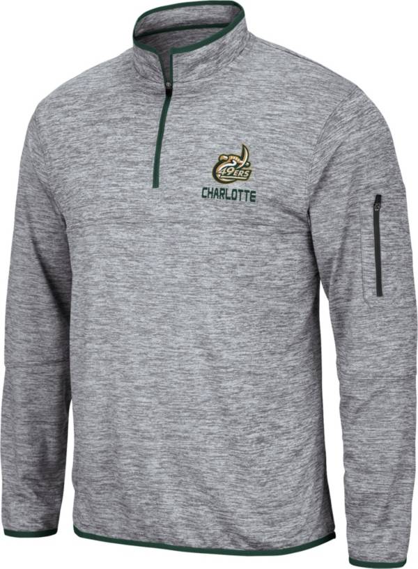 Colosseum Men's Charlotte 49ers Grey Quarter-Zip Pullover Shirt