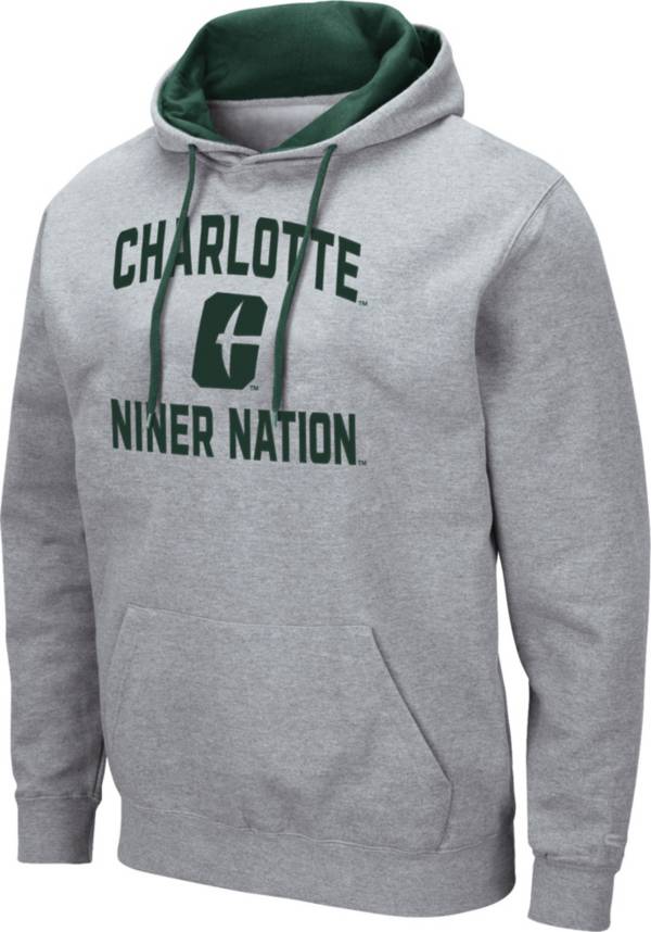 Colosseum Men's Charlotte 49ers Grey Pullover Hoodie