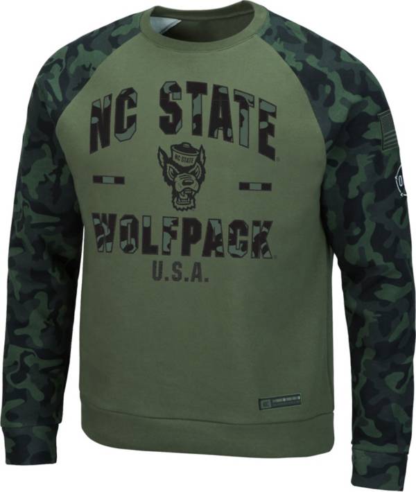 Colosseum Men's NC State Wolfpack Green OHT Crew Pullover Sweatshirt product image