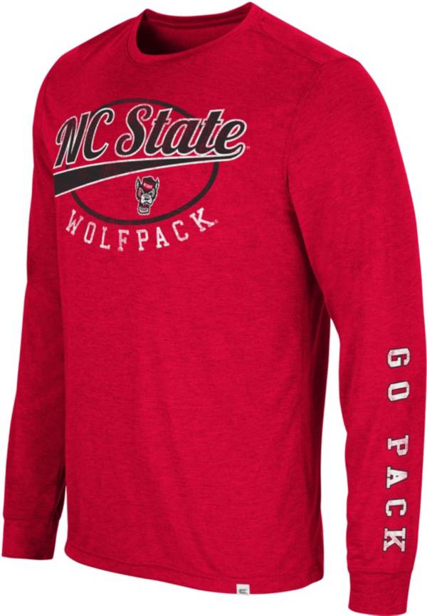 Colosseum Men's NC State Wolfpack Red Far Out! Long Sleeve T-Shirt product image