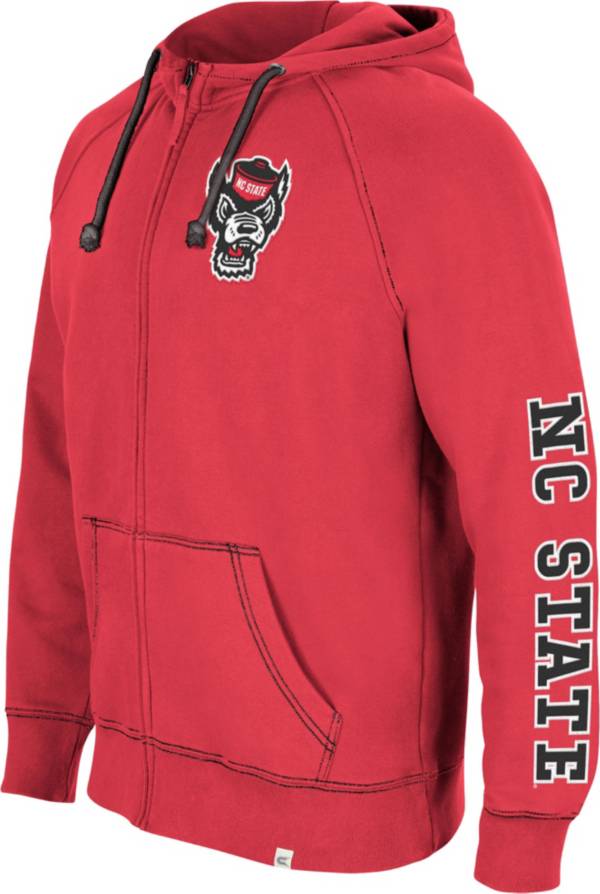 Colosseum Men's NC State Wolfpack Red Intervention Full-Zip Hoodie