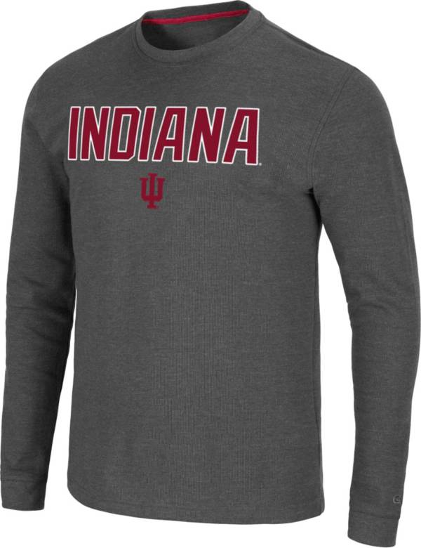 Colosseum Men's Indiana Hoosiers Grey Dragon Long Sleeve Thermal T-Shirt