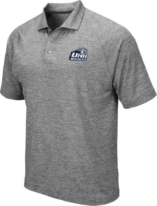 Colosseum Men's New Hampshire Wildcats Grey Polo