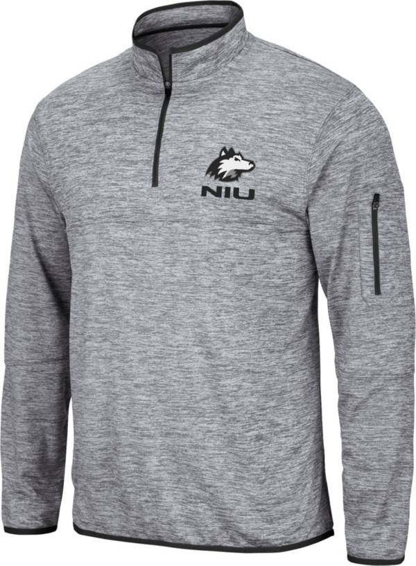 Colosseum Men's Northern Illinois Huskies Grey Quarter-Zip Pullover Shirt