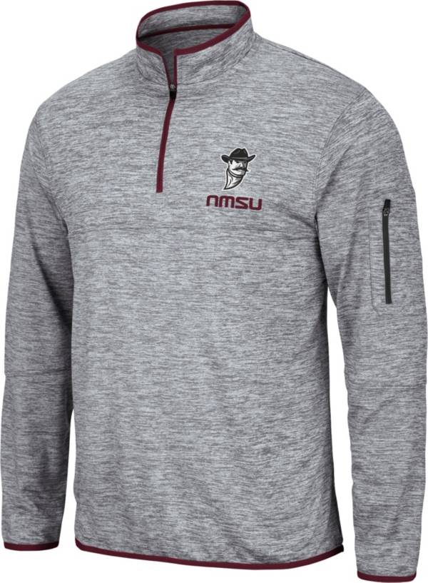 Colosseum Men's New Mexico State Aggies Grey Quarter-Zip Pullover Shirt