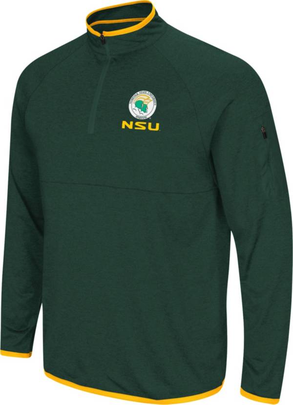 Colosseum Men's Norfolk State Spartans Green Rival Quarter-Zip Pullover Shirt